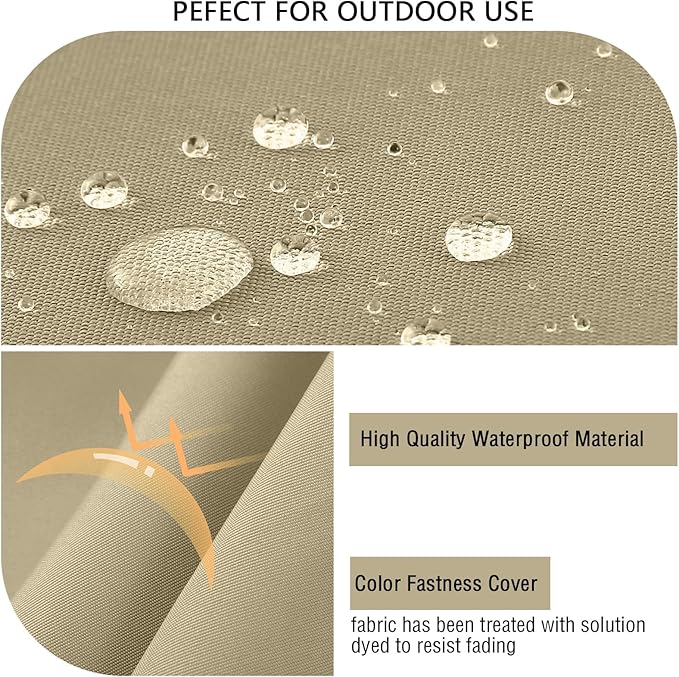 idee-home Outdoor Cushions for Patio Furniture, Outdoor Seat Cushion, Waterproof Couch Hampton Bay Deep Seat Replacement Chair Cushions for Garden Lawn Backyard Deck, 26.5 x 26.5