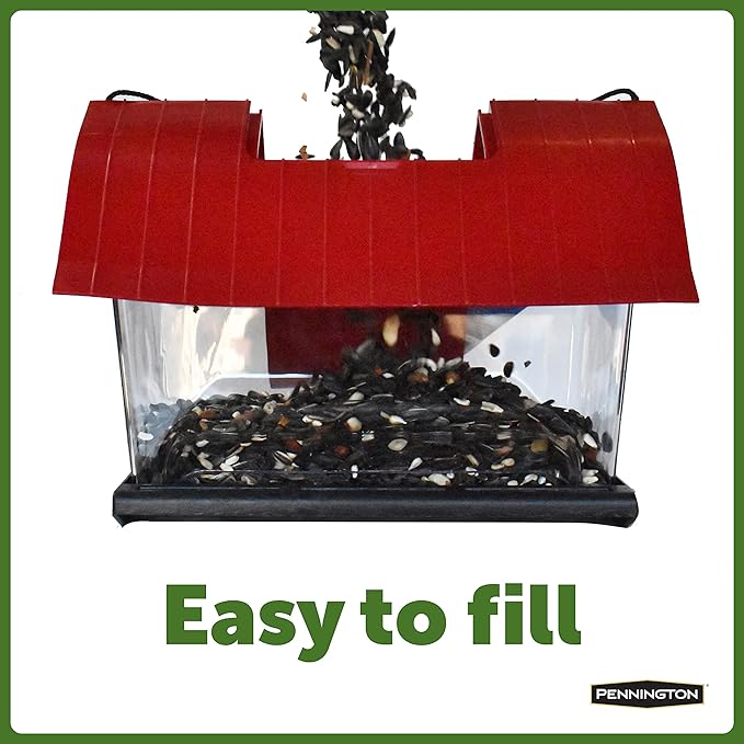 Pennington Country Barn Hopper Bird Feeder, 4.5-Pound Capacity Bird Feeders