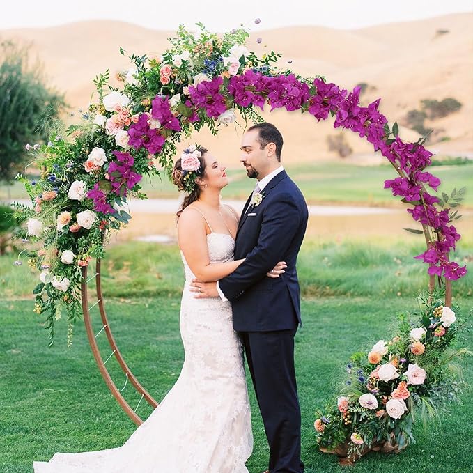 Purple Bougainvillea Artificial Flower Garland 5.9FT Lush Faux Bougainvillea Purple Artificial Vine Flowers for Centerpieces Table Runner Wedding Arch Porches Patios Garden Decor