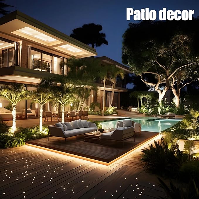 Fairy Light Solar Outdoor 33Ft 100 LED Rope Lights for Outside 8 Modes Warm White Solar Fairy Lights for Patio Fence Party Garden Yard Home Holiday Tree Outdoor Decoration