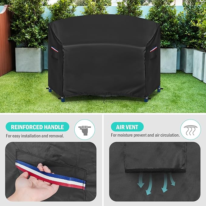 Adirondack Chair Cover,Heavy Duty Cover for Tall Adirondack Chair Set of 2,Modern Wood Adirondack Chair Covers Waterproof,80"Wx30"Dx49"H,Black