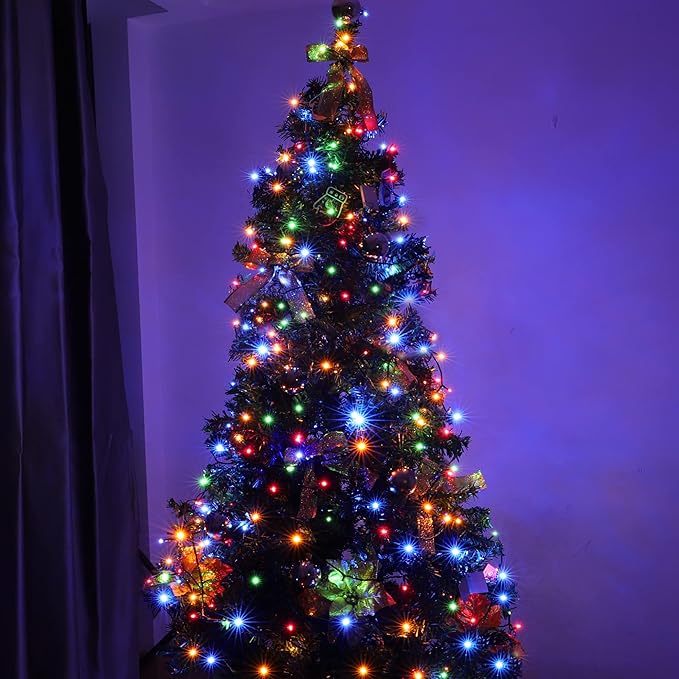 PMS 100-1000 LED Christmas Lights, Low Voltage Fairy String Lights with 8 Modes, Ideal for Xmax Tree, Garden, Home, Party, Halloween Festival Deco (Mixed-Color, 1000 LEDs)