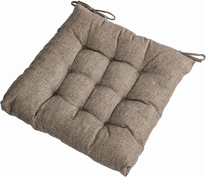 SQUARE MOON 4 Pack Chair Cushions, Seat Cushions, Chair Pads, Chair Mat for Indoor, Outdoor Dining Chair, Kitchen Chairs, Dining Room Chairs (16" × 16" × 4 Pack, Coffee)