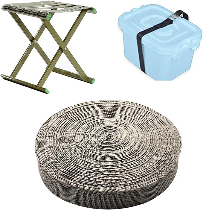 1 Roll 65.6 Feet Tree Tie for Plant Support Garden Strap 1 Inch Width Staking and Guying Material 1,800 Lbs Strength (Khaki)