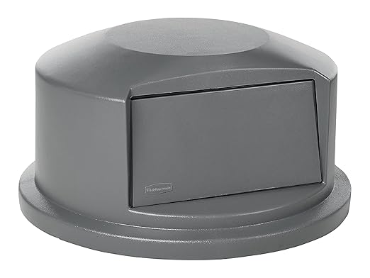 Rubbermaid Commercial Products Heavy-Duty BRUTE Dome Swing Top Door Lid, Plastic, Gray, Compatible with the 44-Gallon Waste/Utility Containers