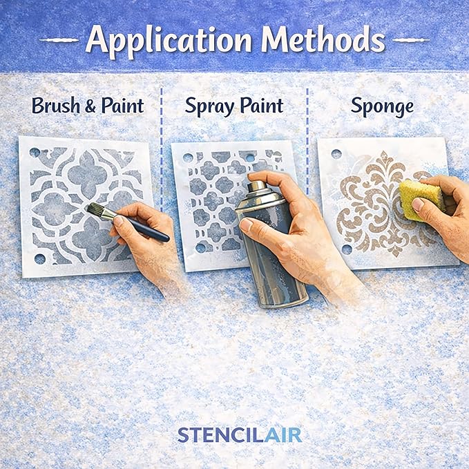 Grape Leaves Stencil 8.5x11 Inch Reusable Plastic Template for Painting Crafts Rustic Wall Art and Home Décor