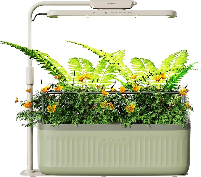 Vego garden Grow Lights Stand for Indoor Plants, Full-Spectrum Grow Light MimicsNatural Sunlight with Customized Adjustable Height supports seedlings, fruit, houseplants, herbs, greens, and microgreens.