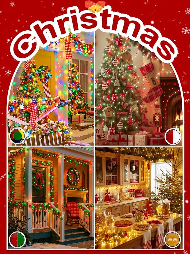 Smart Color Changing Valentines Day Lights with Remote & App Control, 66FT 200LED RGB Light with Timer, Music Sync Multiple Modes Twinkle Christmas Light Waterproof Indoor Outdoor Valentines Day Decor
