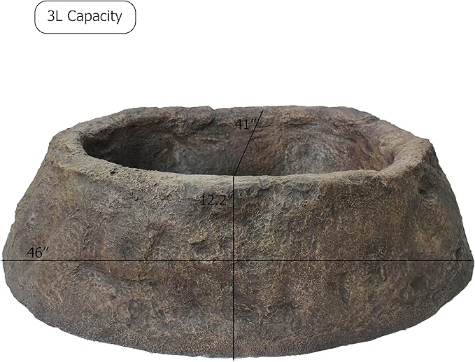 Gardenised Huge Faux Sandstone Pond Rock Realistic Lightweight Decorative Boulder for Landscaping & Utility Cover Weather-Resistant Stone for Garden Patio Landscape Lawn Park and Yard, Ellipsoid