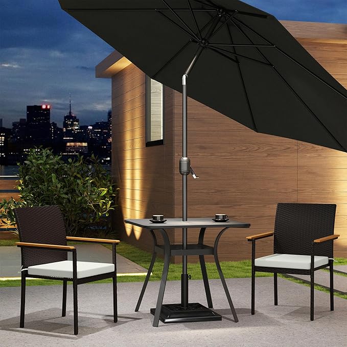 Outsunny Wicker Outdoor Dining Chairs Set of 2, Stackable PE Rattan Patio Dining Chairs with Cushions and Acacia Wood Armrests for Deck, Garden, 353 LBS Capacity, Cream White