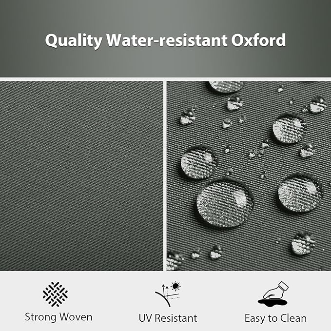 Outdoor Chair Cushion Set of 4, 17 x 16 Inch Patio Chair Cushions for Outdoor Furniture, Water Resistant Outdoor Patio Chair Cushions with Non-Slip Ties(Dark Gray)