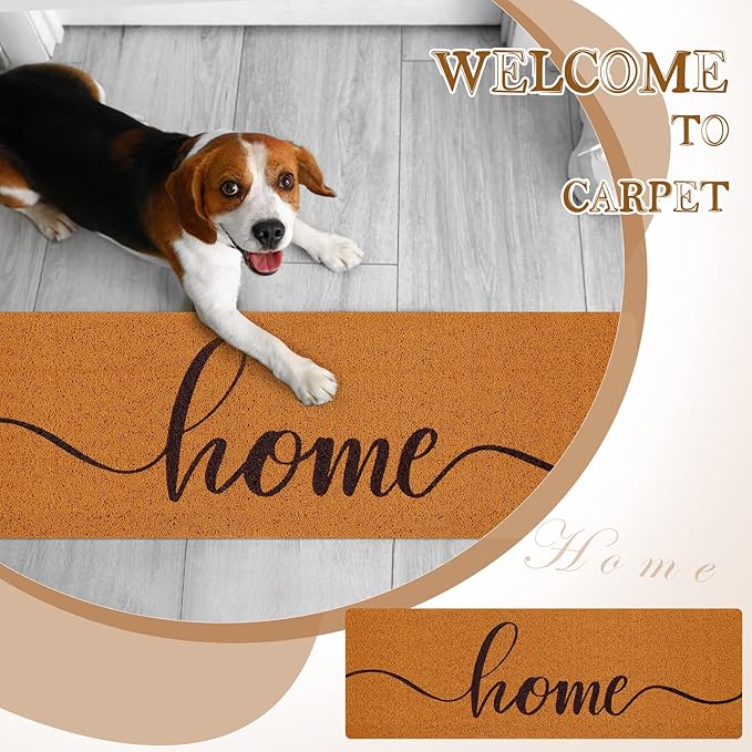 Long Doormat 48''x16'' Front Door Mat for Entrance Inside Outdoor Large Decorative Door Rug Welcome Mat for Outside Home Entry(Home,Yellow)