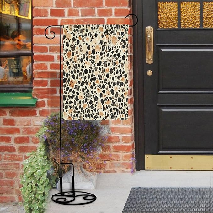 Cow Print Small Garden Flag Burlap Vertical Double Sided Farm Animal Cow Yard Flag Welcome Farmhouse Garden Outdoor Flags Yard Decorations for Home Outdoor