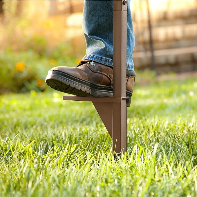 Liberty Garden 649-KD Hyde Park Decorative Metal Garden Hose Stand, Holds 125-Feet of 5/8-Inch Hose, 41-Inch height - Bronze