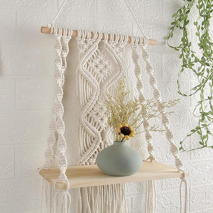 NOANTA Coffee Macrame Cord 3mm x 220yards, Colored Macrame Rope Cotton Rope Macrame Yarn, Colorful Cotton Craft Cord for Wall Hanging, Plant Hangers, Crafts, Knitting