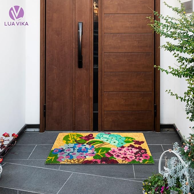 Coir Door mats Outdoor, Door mat Outside Entrance, Welcome mat Indoor, Doormat Outdoor, Funny Door mats Outside, Coir Doormat 16"x27.5" (Garden)