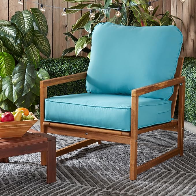 Greendale Home Fashions Outdoor Reversible 2-Piece Deep Seat Cushion Set, Arctic