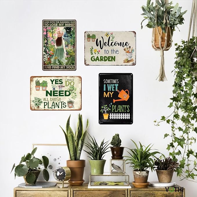 Funny Garden Signs for Outside ; Yes I Really Do Need All These Plant Metal Sign for Farmhouse Home Kitchen Gardening Wall Decor Patio Signs 8x12 In