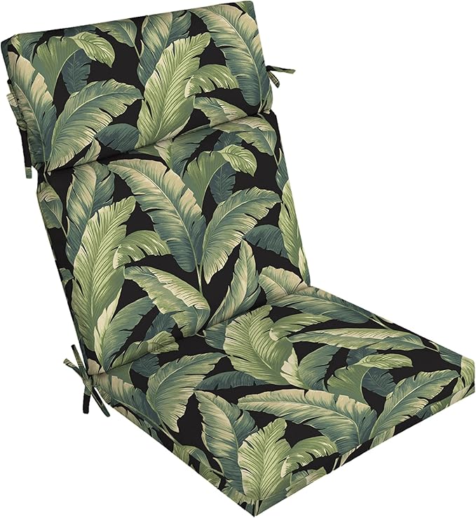 Arden Outdoor Chair Cushion, 21 x 20, Rain-Proof, Fade Resistant 21 x 20, Onyx Cebu