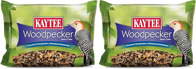 Kaytee Woodpecker Seed Cake, Wild Bird Food, 1.85 Pounds (Pack of 24)