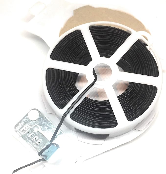 Weststone - 100ft (30m) Plastic Oval Twist Tie Spool with Cutter (Black -1pc)