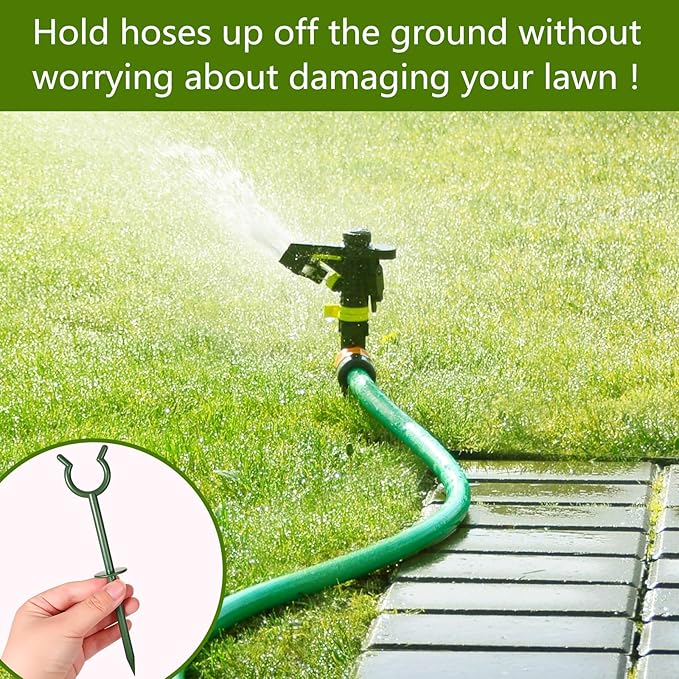 Taiyin 3/4'' Garden Hose Holder Brackets Garden Guide Holder Decorative Outdoor Guide Stakes Support Spike Plant Tool to Keep Off Lawn for Yard