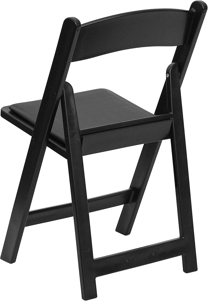 Flash Furniture Hercules™ Series Folding Chair - Black Resin – 1000LB Weight Capacity Comfortable Event Chair - Light Weight Folding Chair
