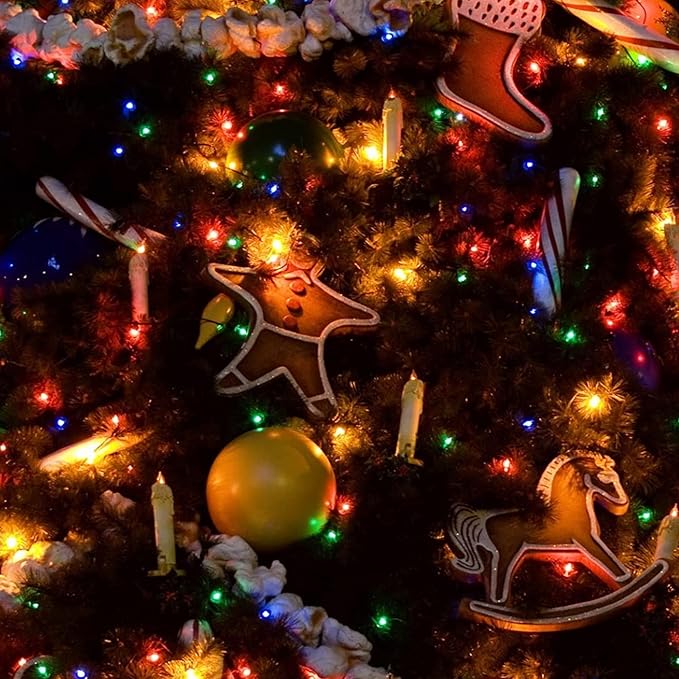 Dazzle Bright 2 Pack Solar String Lights Outdoor, Total 80FT 240LED Solar Powered Waterproof Fairy Lights 8 Modes, Copper Wire Lights for Christmas Patio Party Tree Yard Decoration (Multi-Colored)
