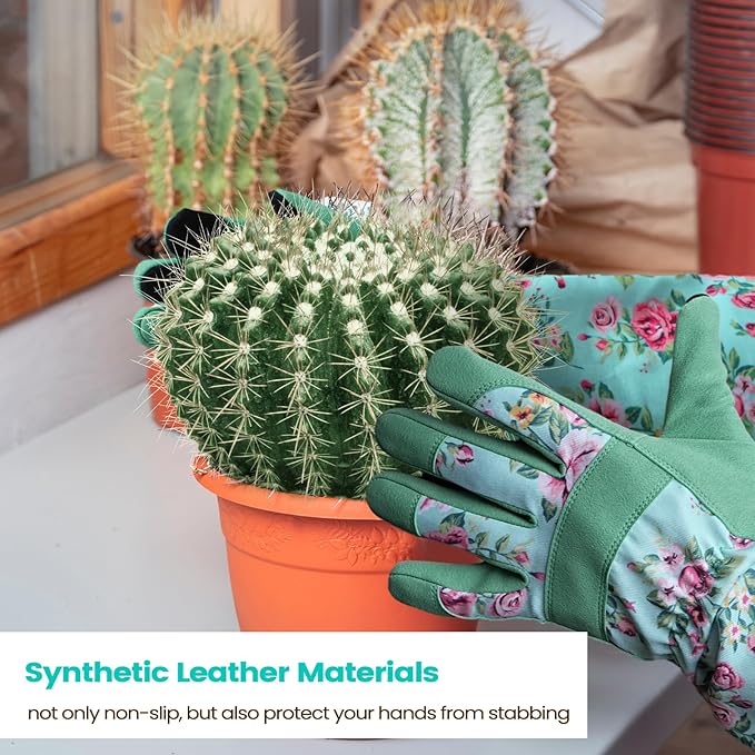 Gardening Gloves for Women Long Sleeve Garden Gloves Ladies Light Protective Gloves for Yard & Outdoor Work