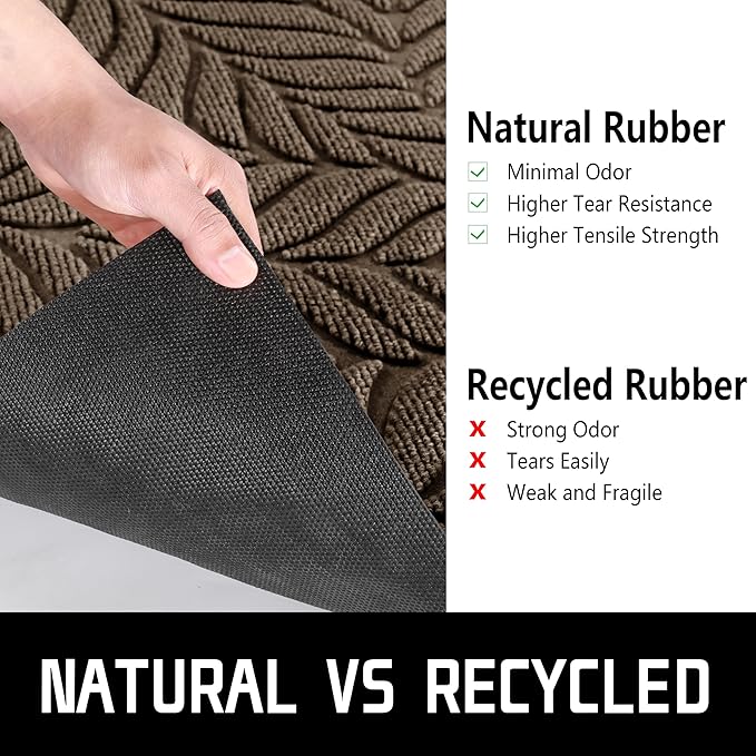 Yimobra 60x36 Large Door Mat Outdoor Indoor, All-Season Waterproof Door Mat Outside Entrance, All-Weather Non-Slip Outside Doormat for Garage Patio Entryway, Brown