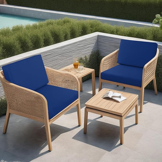 idee-home Outdoor Cushions for Patio Furniture, Outdoor Seat Cushion, Waterproof Couch Hampton Bay Deep Seat Replacement Chair Cushions for Garden Lawn Backyard Deck, 30 x 30