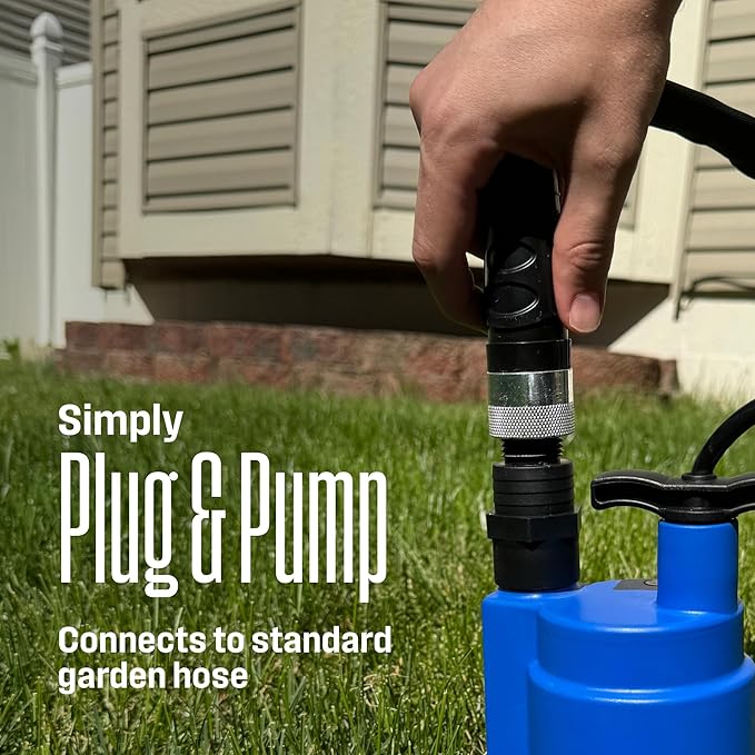 Westinghouse Sump Pump 1/4 HP 25 GPM Submersible Water Pump Thermoplastic Portable Utility Pump High Flow Water Removal for Swimming Pool Garden Pond Basement Window Wells with 10ft Long Power Cord