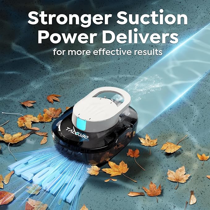 [2026 New] TALOSBO S1 PRO Cordless Pool Vacuum – Powerful Robotic Cleaner for Above-Ground Pools up to 1076 Sq.ft, 120-Min Runtime, 2.5H Fast Charging, Smart Auto-Parking Design
