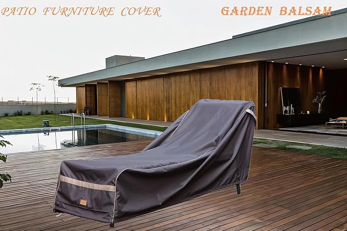 Patio Chaise Lounge Cover Waterproof,Heavy Duty Outdoor Lounge Chair Covers,Dark Grey Durable Patio Furniture Covers,2Pack,80L*28W*30Hinch