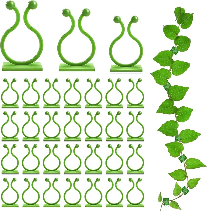 Wall Clips for Climbing Plants 180 PCS, Plant Clips for Climbing Plants, Wall Plant Holder for Vines Plant Clips for Indoor Plants, Vine Wall Clips Plant Hooks for Vines (Green)