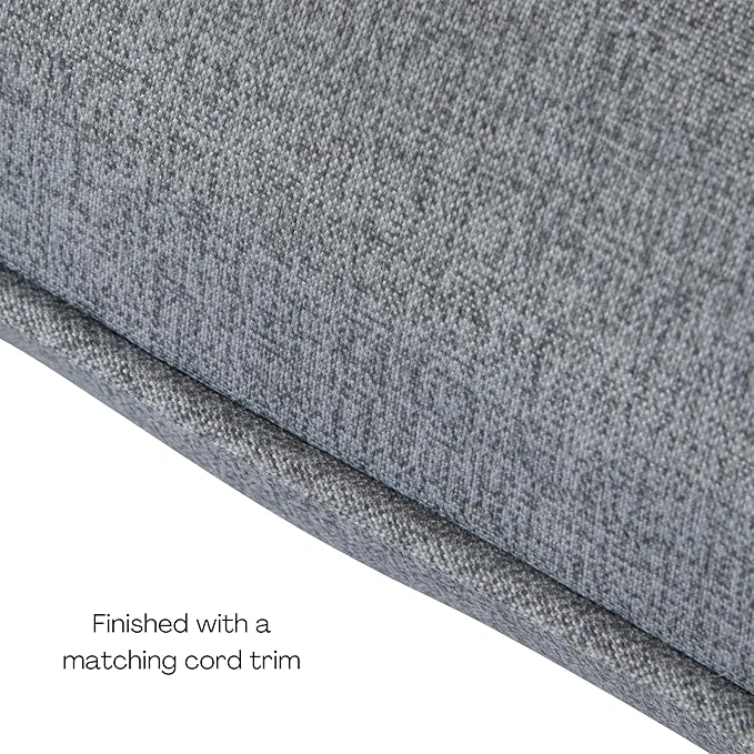 Greendale Home Fashions Outdoor Reversible 2-Piece Deep Seat Cushion Set, Cement