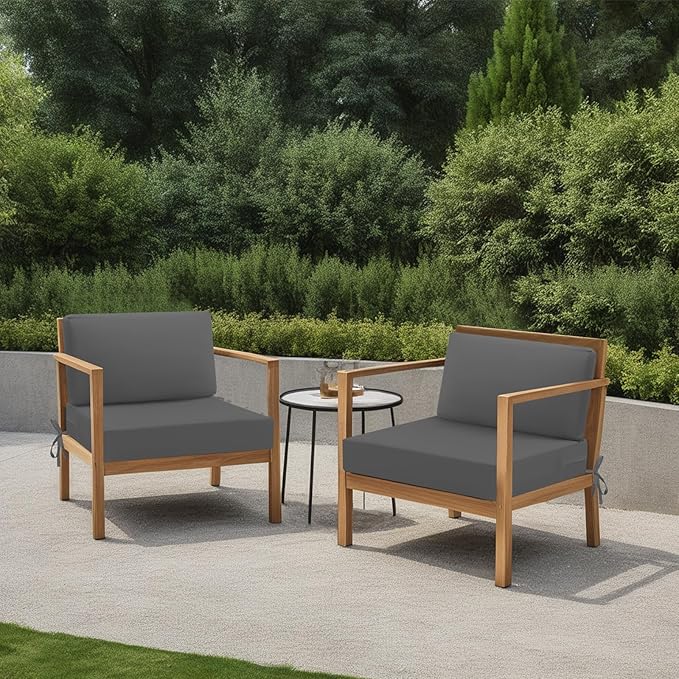 idee-home Outdoor Cushions for Patio Furniture, Waterproof Outdoor Seat Cushion Hampton Bay Deep Seat Replacement Cushions for Garden
