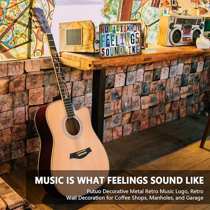 KLFHS Music Posters, Wall Decor Posters for Room Aesthetic, Metal Signs Vintage Music Wall Art for Rec Room Bedroom Studio Coffee Bar