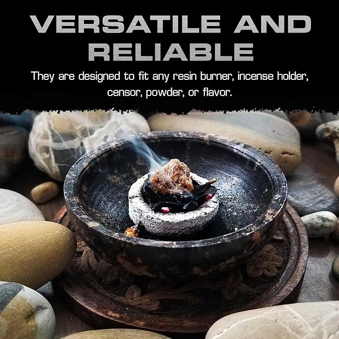 Sunlight Charcoal Instant Light Coals – Incense Coal Disks – Coal Tablets – Charcoal Disks – 200 Coals – 33 mm Quick Light Briquettes – Slow Burn/Low Smoke