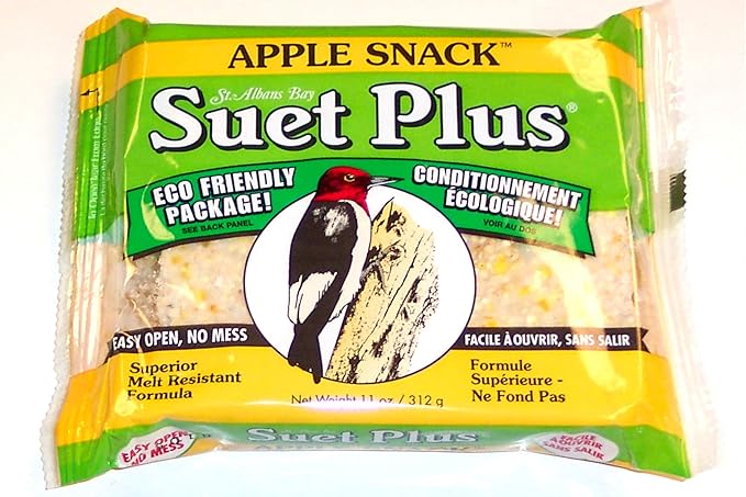 Suet Feeder and Suet Cakes for Wild Birds | 5 Flavors of Suet Cakes for Wild Birds | 11 Ounces Each