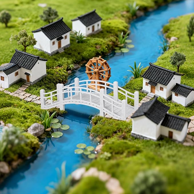 Miniature Arch Bridge: Vintage Fairy Garden Figurine for Terrariums Bonsai Dollhouses & DIY Sand Tables, Inspire Creativity & Serenity