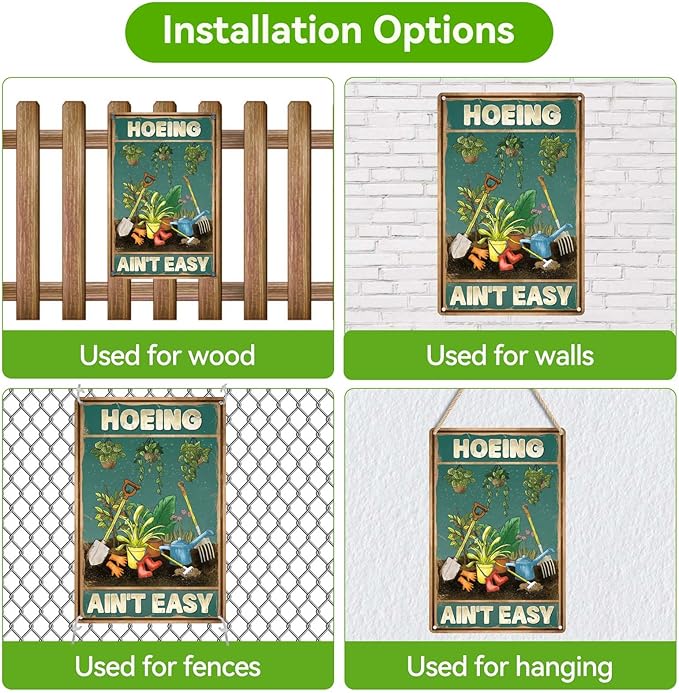 Gardening Gifts for Women,Gardeners,and Plant Lovers,Funny Metal Garden Signs Decor for Outside,Yard,Backyard,Garden Decorative Outdoor Accessories Essentials Supplies