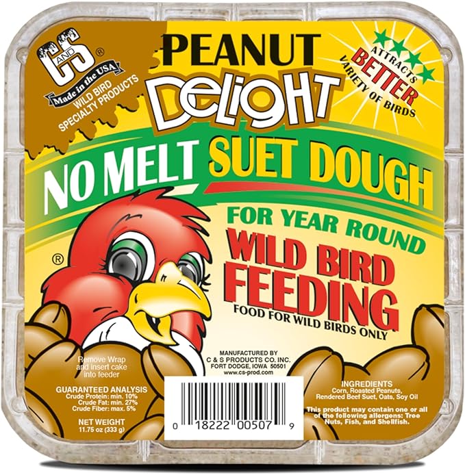 C&S Peanut Delight No Melt Suet Dough 11.75 Ounces,(Pack of 16)