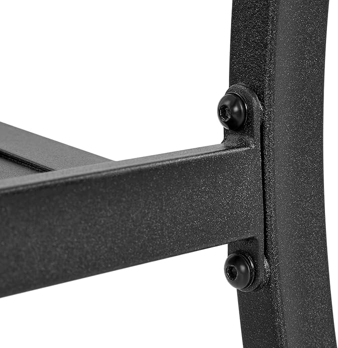 Yaheetech Outdoor Patio Dining Chairs Set of 2 with Armrests and Metal Frame, Stackable Heavy-Duty Metal Black Outdoor Chairs for Garden, Lawn and Yard