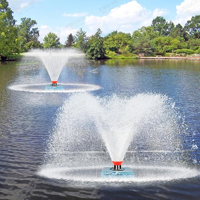 Pond Fountain Aerator Pond Fountain - 1 HP 15,000 gallons/hour 750 watts - pond aerator equipped with 100-foot power cord and multi-function timer Suitable for large ponds and lakes