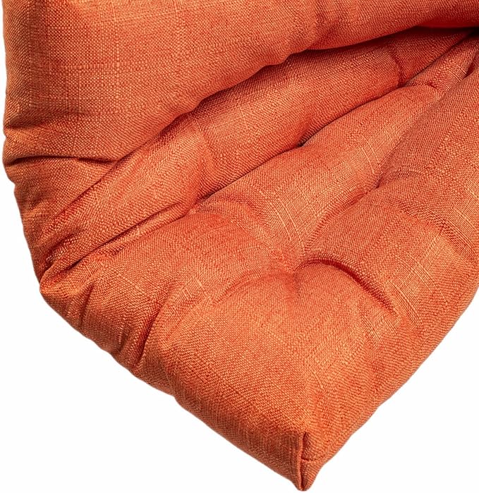SQUARE MOON 4 Pack Chair Cushions, Seat Cushions, Chair Pads, Chair Mat for Indoor, Outdoor Dining Chair, Kitchen Chairs, Dining Room Chairs (16" × 16" × 4 Pack, Orange)