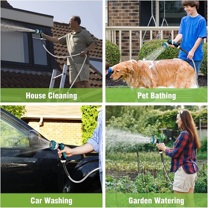 Short Garden Hose 3 ft, Male to Female Heavy Duty Stainless Steel Small Water Hose Extende Connector, Flexible No Kinks, Leakproof 3/4 in Fittings, Lightweight Leader Hosefor Patio, Lawn