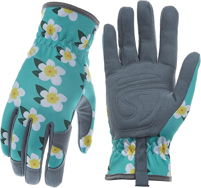 Baidast Garden Gloves, Breathable Leather Gardening Gloves Thorn Proof for Digging, Planting, Pruning