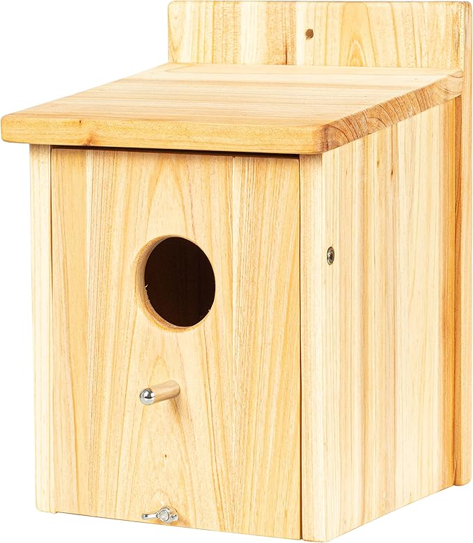 Wooden Bird Houses for Outside Birdhouses Nest Bluebird House for Cardinals Finch Wren Swallow for Garden Viewing 1B