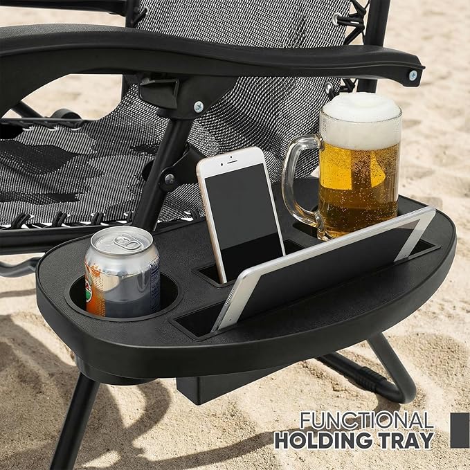 Magshion Zero Gravity Lounge Chairs with Canopy Set of 2, Outdoor Foldable Patio Reclining Chair, Adjustable Anti-Gravity Recliners with Headrest, Folding Lounger for Lawn Camping Beach, Camouflage